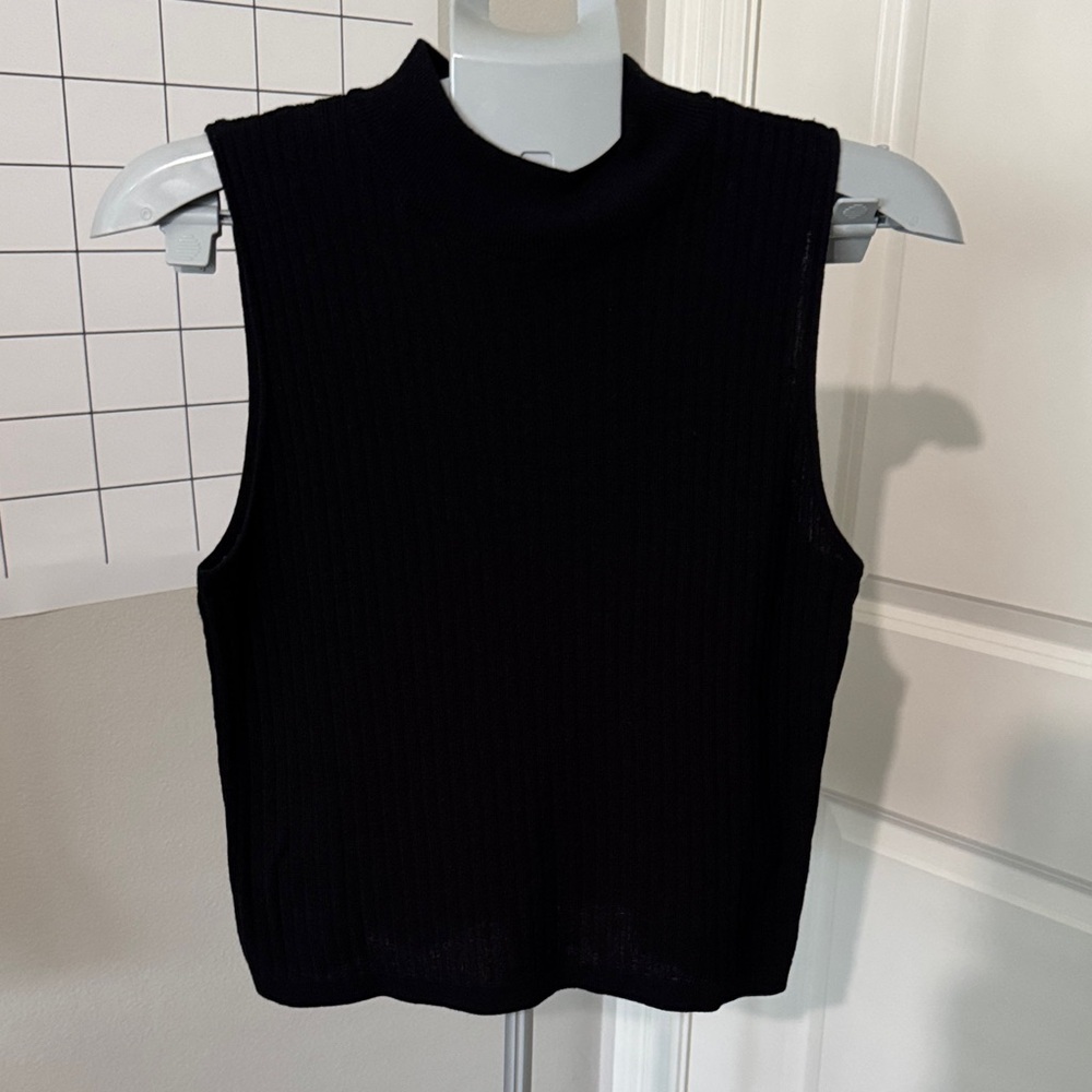 Marled Midnight Black Muscle Tee